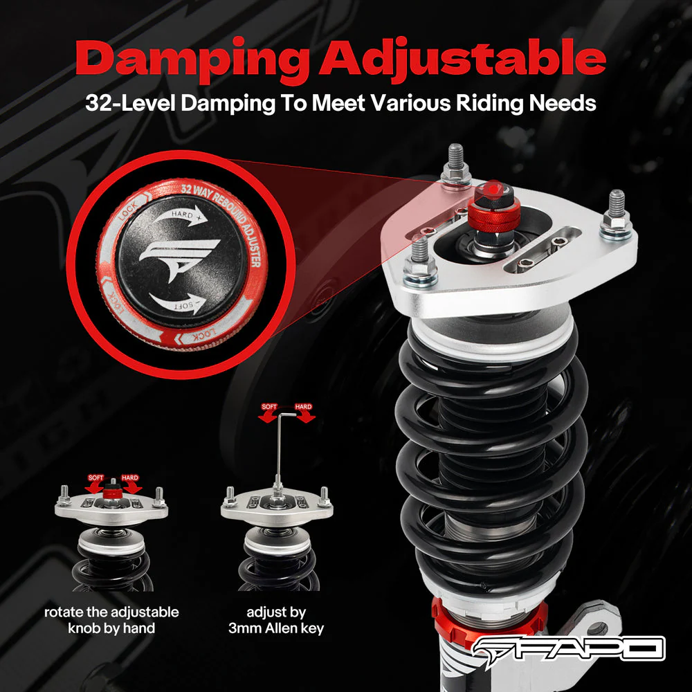 32-Level Damping Coilover For Toyota Camry 7th Gen SE 2011-2017 PF045030 - Image 4