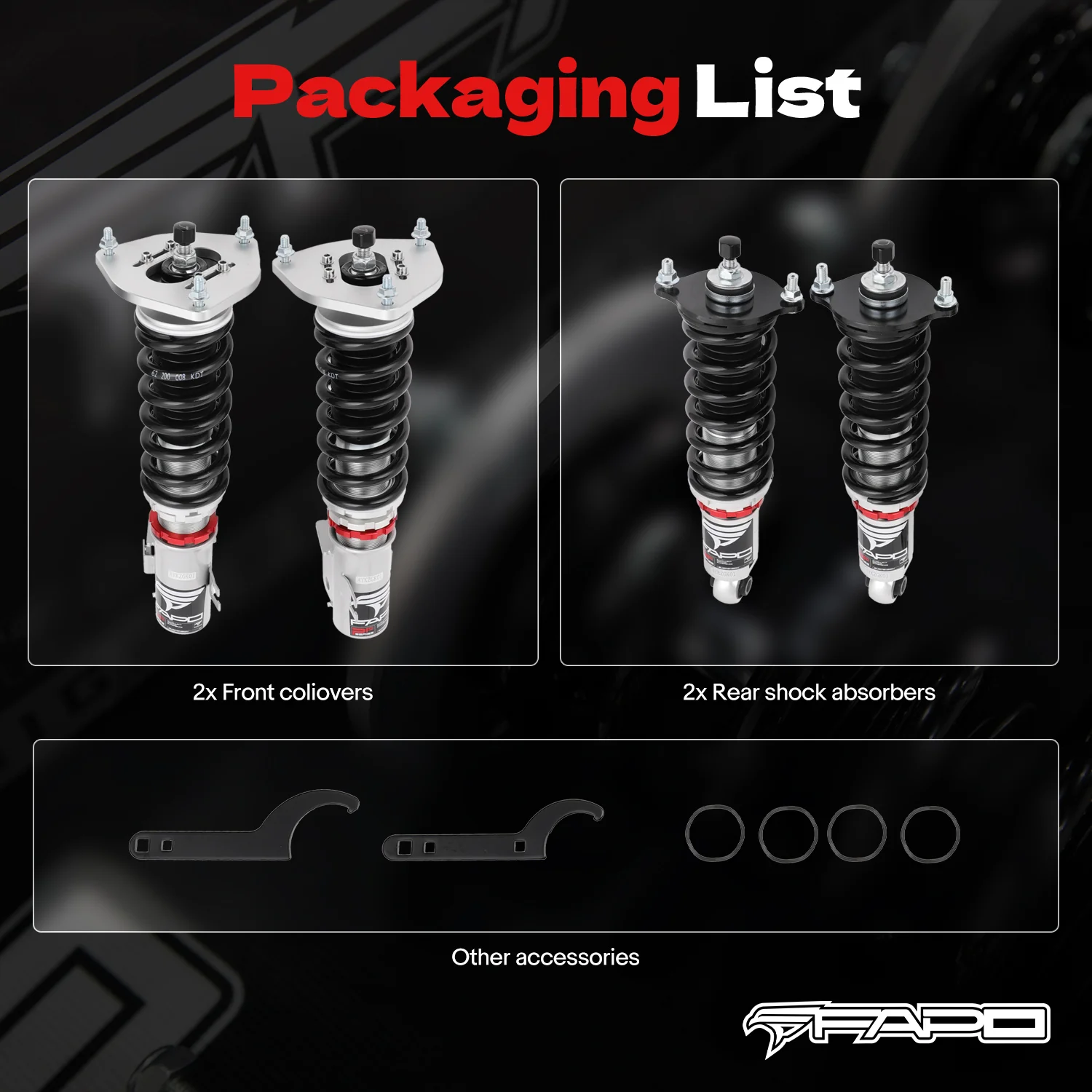 32-Level Damping Coilover for Subaru Outback 2nd Gen 2000-2004 /1998-2004 Subaru Legacy 3rd Gen BE/BH/ Baja BT 2003-2006 PF010420 - Image 11