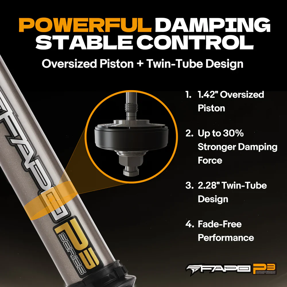 8-Stage Full Set 0-2 in Lift Shocks for 2014-2020 Ford F-150 PA167330 PA267330 - Image 9
