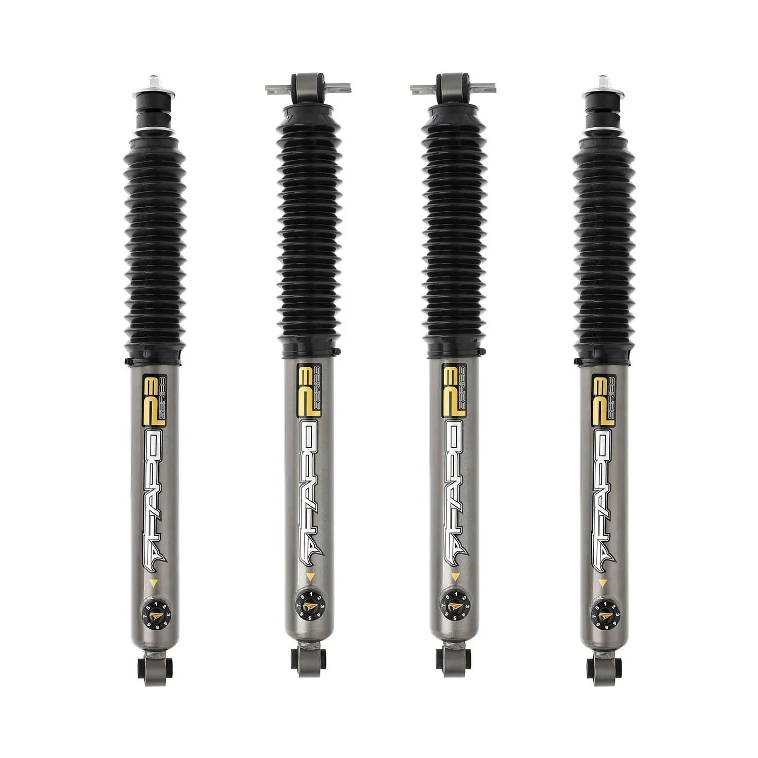 8-Stage Full Set 3-4.5 in Lift Shocks for 2007-2018 Jeep Wrangler JK 4Pcs Set ‎PA360630 PA660630