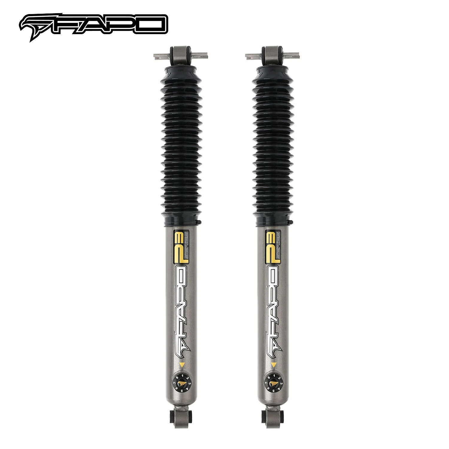 8-Stage Rear 0-2.5 in Lift Shocks for 2007-2018 Jeep Wrangler JK PA260630