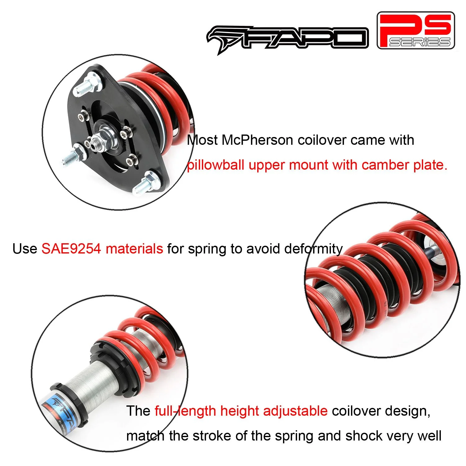 Coilover for Volkswagen Jetta/Golf MK5 MK6 FWD 2006-2017 PS004110 - Image 3