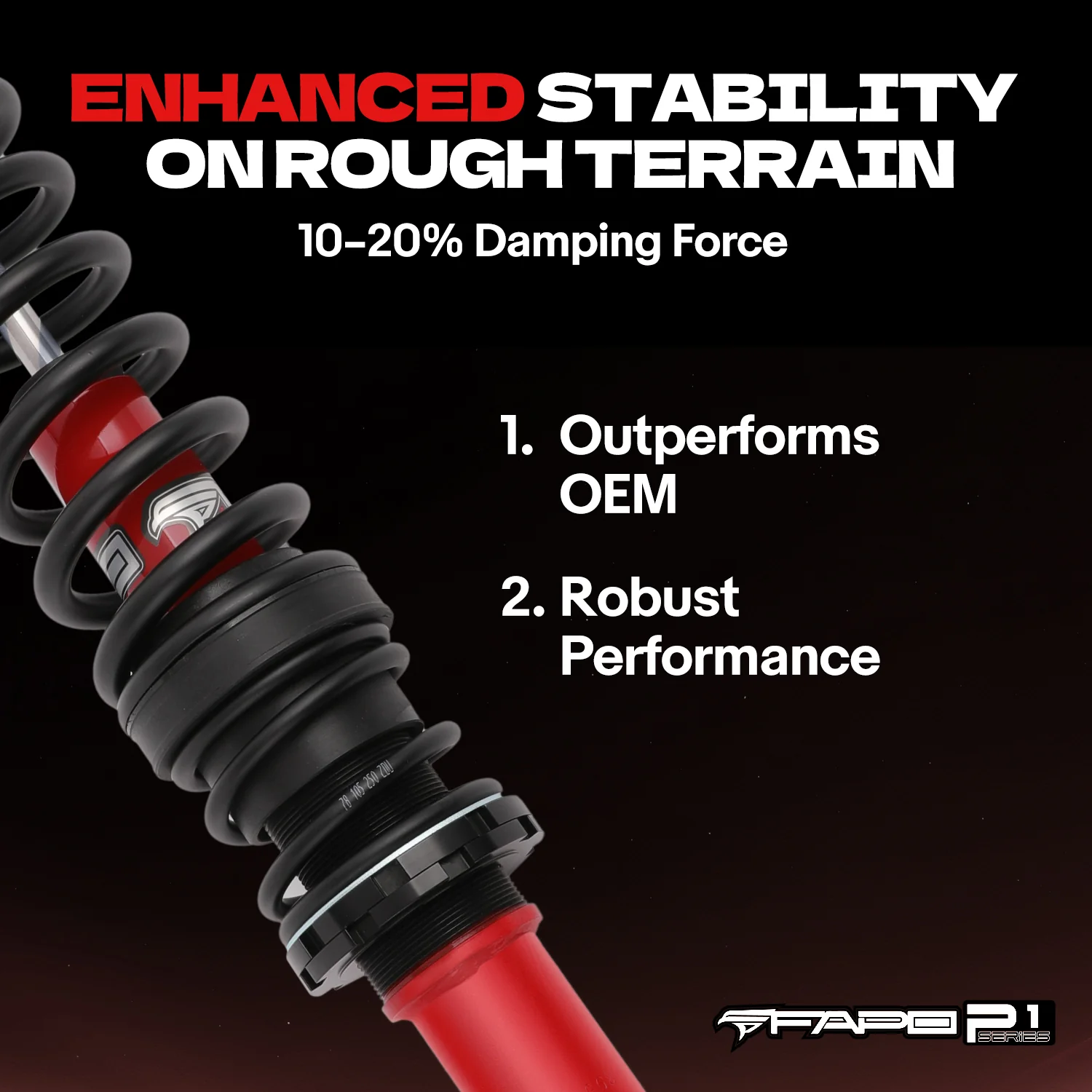 FAPO Front 0-3 in Lift Struts for Chevrolet Silverado 1500 2007-2018 PA190212 - Image 4