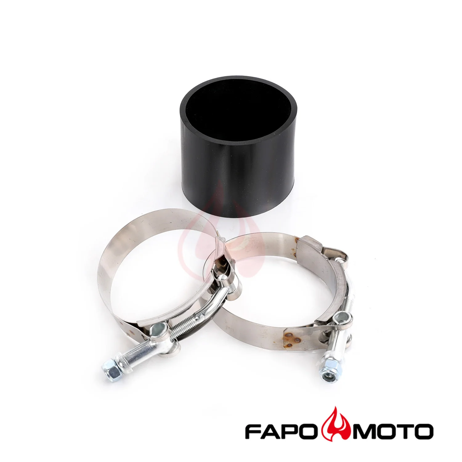 2.5in  63mm Turbo Intercooler Pipe Kit Aluminum Polished Hose Clamp DIY black Universal FE559210 - Image 3