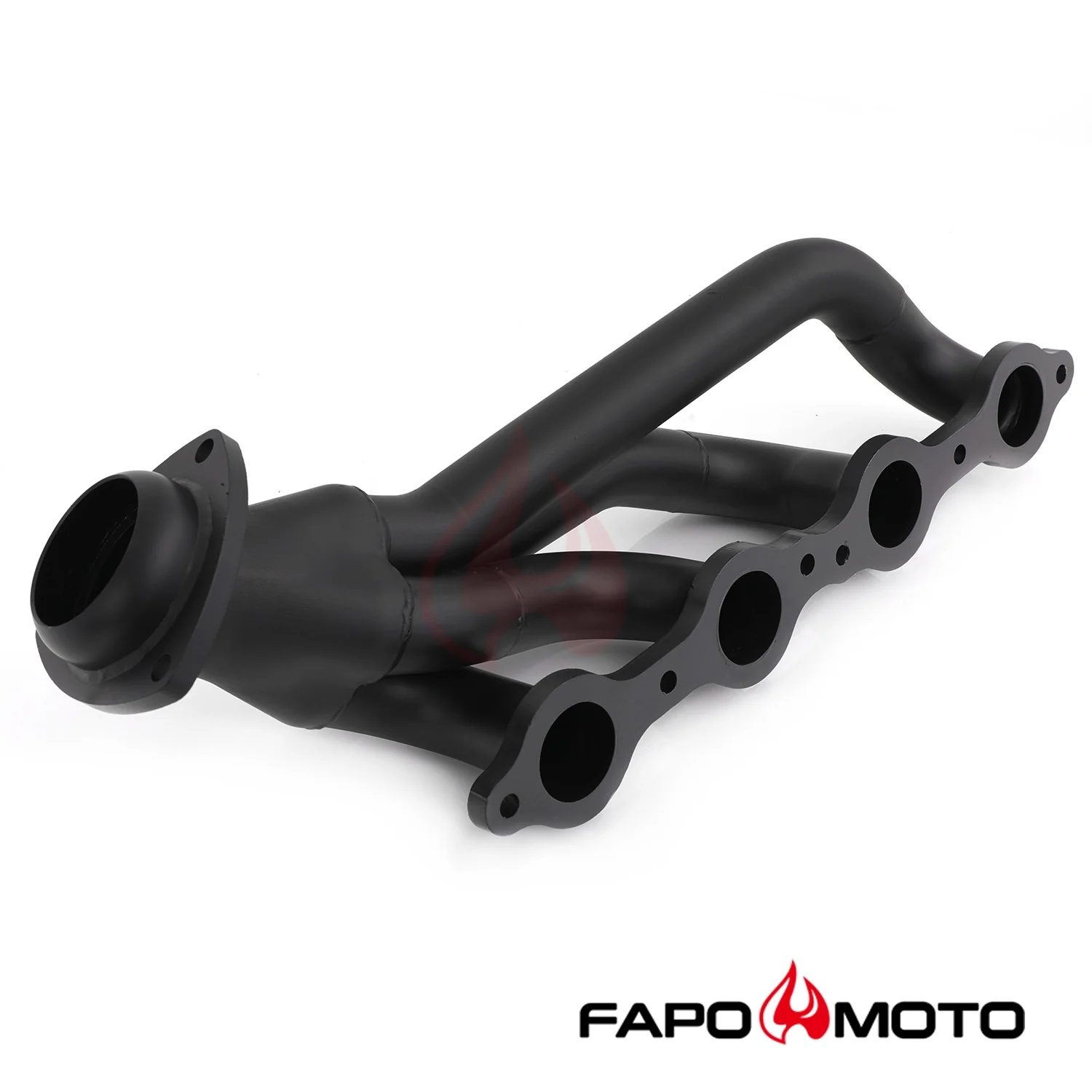 Shorty Headers compatible with 02-13 Silverado Sierra 1500 2500 Tahoe Yukon Suburban Escalade BLACK V8 304 Stainless FE696130 - Image 3