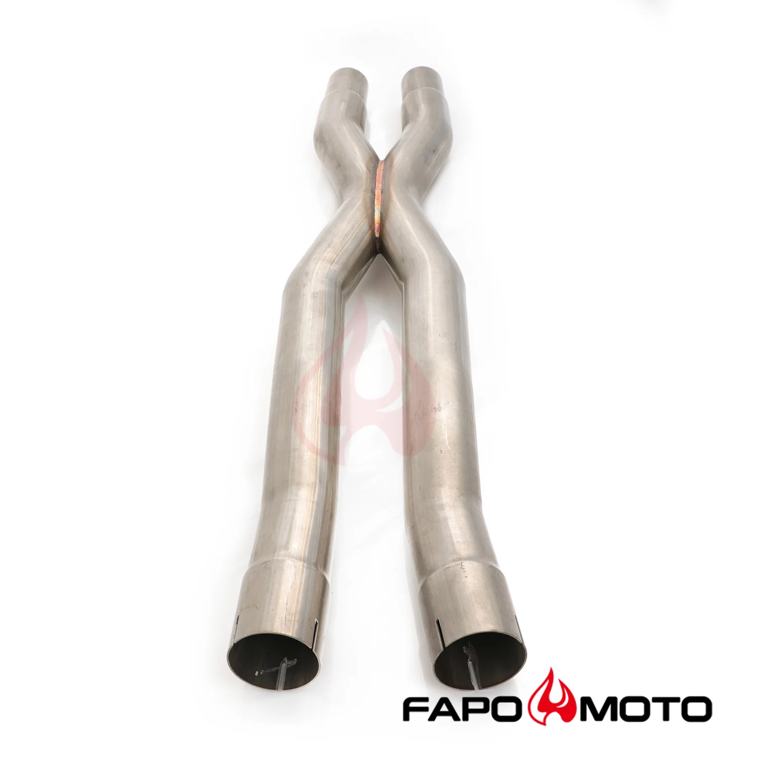 2.5  X-Pipe Mid-Pipe compatible with Ford Mustang GT 15-18 S550 Resonator Delete 5.0L Coyote V8 FE748010 - Image 6