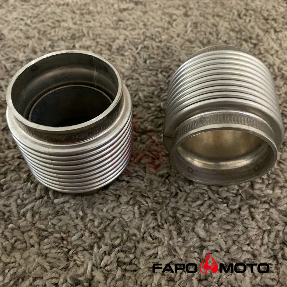 Universal 2  ID T304 SS EXHAUST FLEX BELLOWS 2.55  Long Flex Joint Pipe ULTRA STRONG FE902010 - Image 9