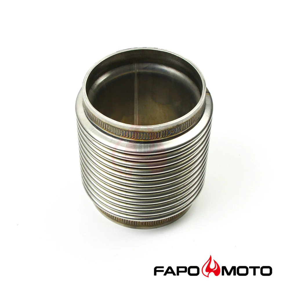 Universal 3  ID 304 STAINLESS EXHAUST FLEX BELLOWS 4  LONG For 3  Pipe ,ULTRA STRONG FE903010 - Image 3