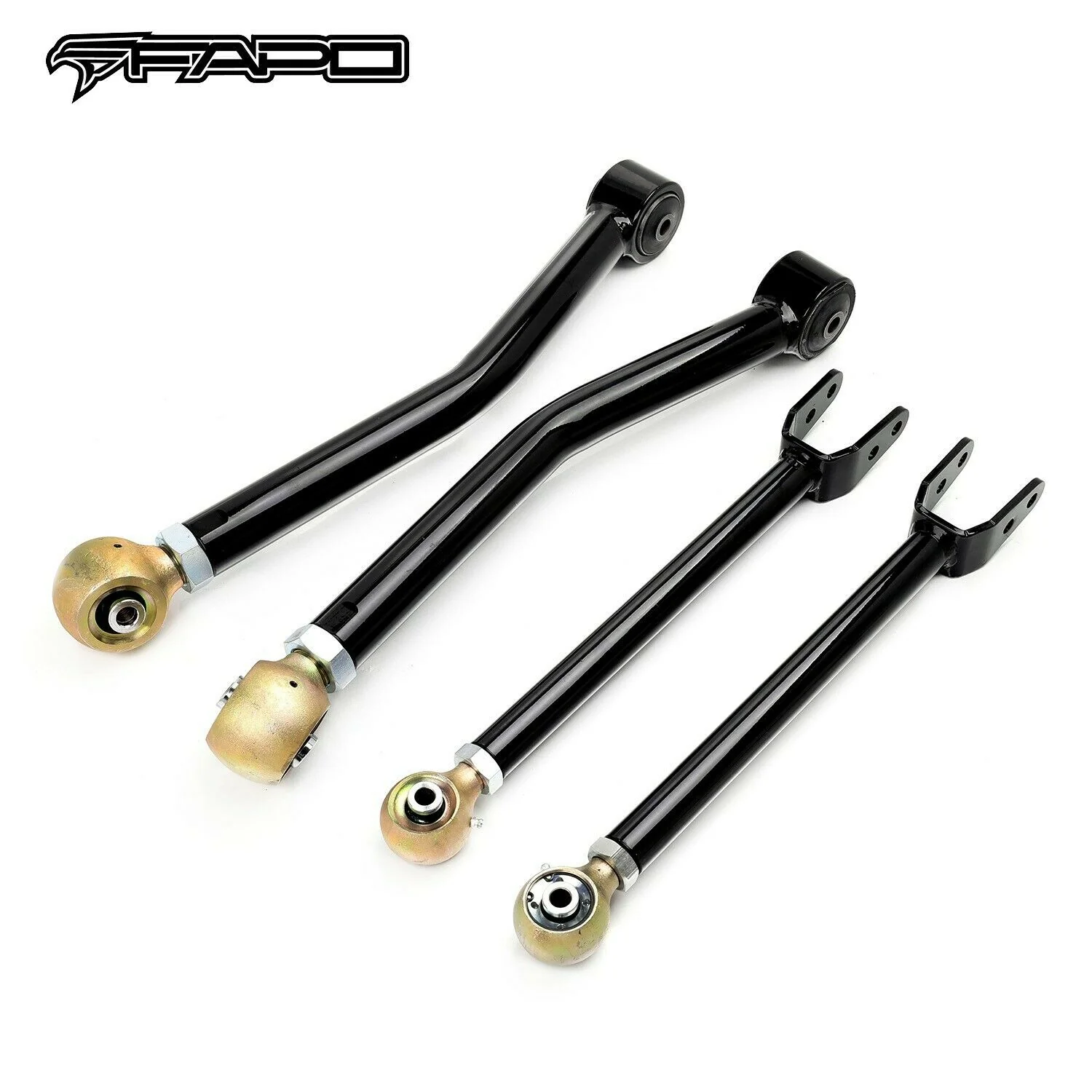 Front Adjustable Control Arms For Jeep Wrangler 07-18 JK 0-6 in Lift Kit 4 Pcs FZ060110+FZ060130