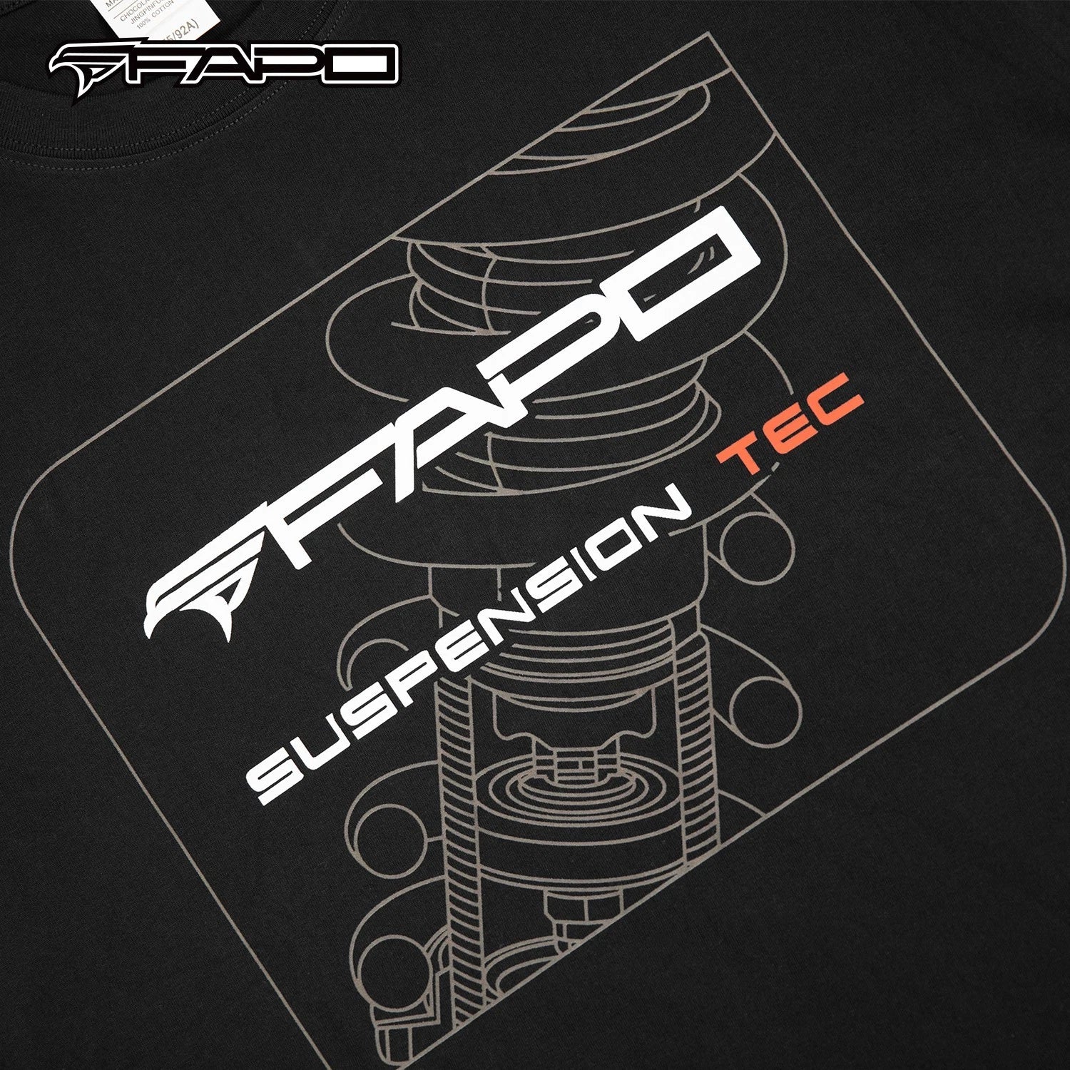 Official FAPO MOTO Adult Black T-Shirt - Image 5
