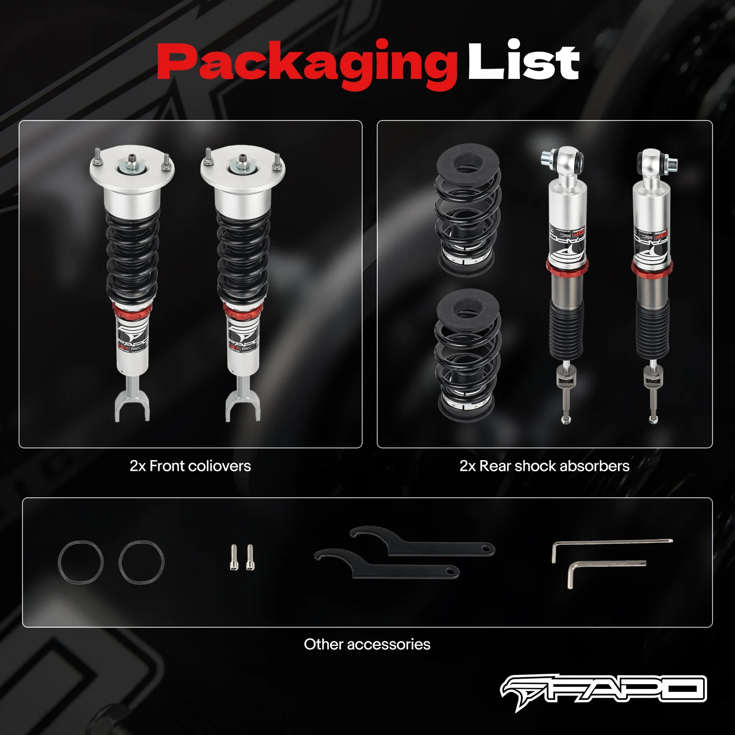 32-Level Damping Coilover for Volkswagen Passat FWD B5G/B5.5 1996-2005 & Skoda Superb 1st Gen B5 2001-2008 PF004730 - Image 10