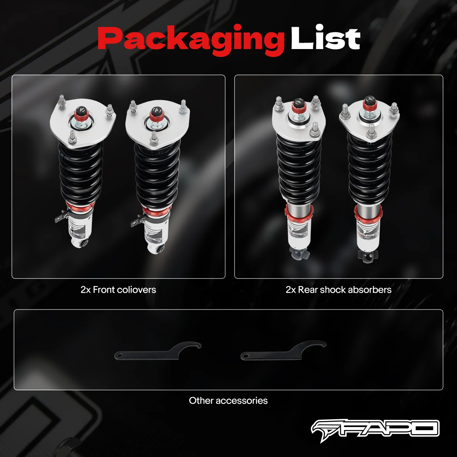 32-Way Adjustable Damping Coilover for Lexus IS200/IS300 1st Gen GXE10/JCE10/SXE10 1999-2005 PF015430 - Image 11
