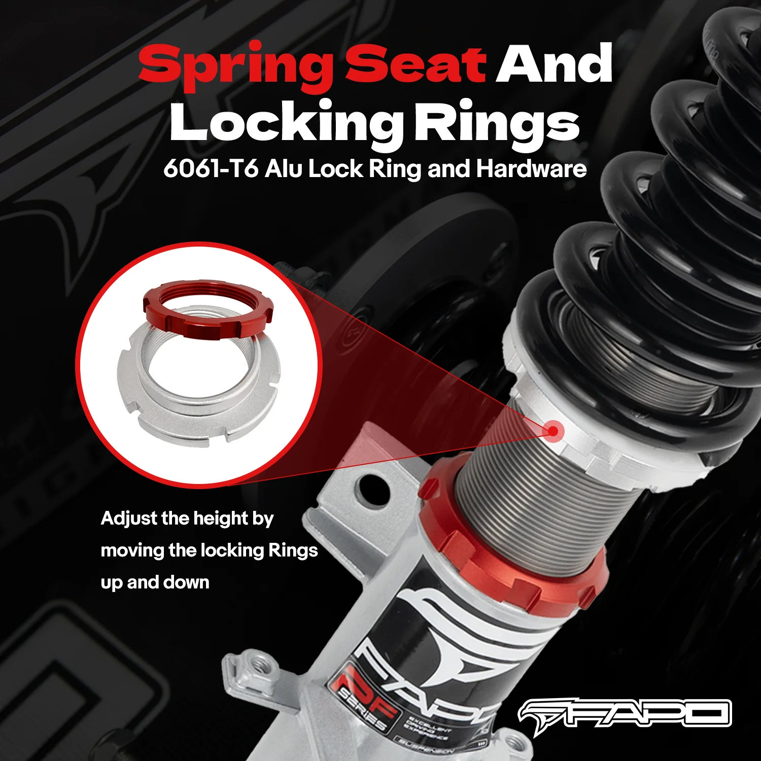 32-Way Adjustable Damping Coilover for Ford Mustang 6th Gen 2.3T/5.0L (without electronic damping) S550 2015-2023 PF027430 - Image 6