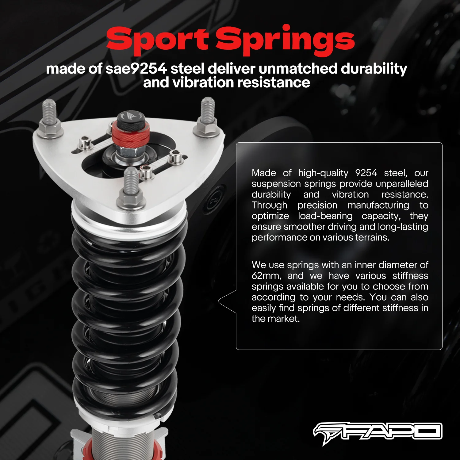 32-Way Adjustable Damping Coilover for Ford Mustang 6th Gen 2.3T/5.0L (without electronic damping) S550 2015-2023 PF027430 - Image 8