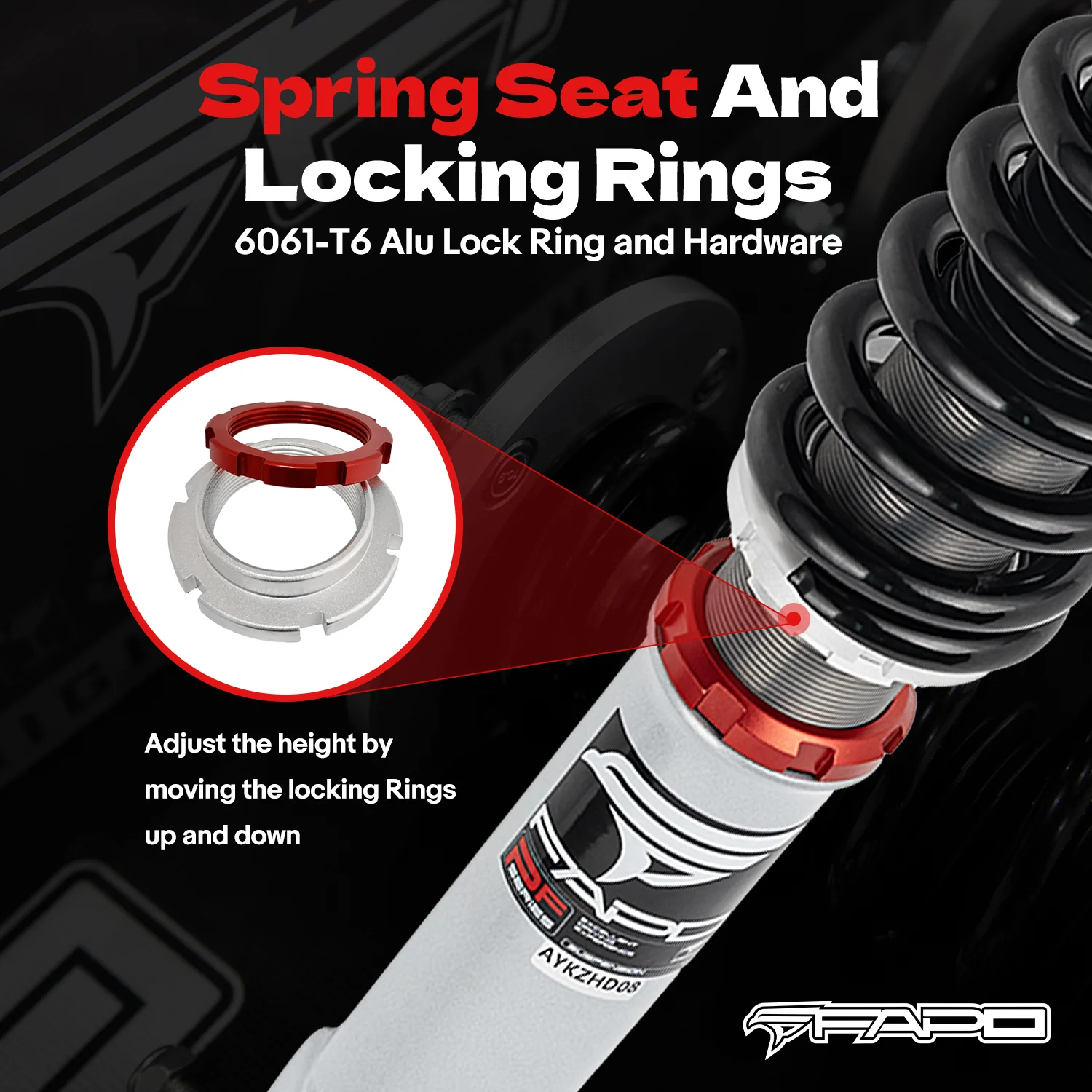32-Way Adjustable Damping Coilover for Mercedes-Benz C-Class 4th Gen 2WD W205/S205/C205/A205 2014-2021 PF056330 - Image 9