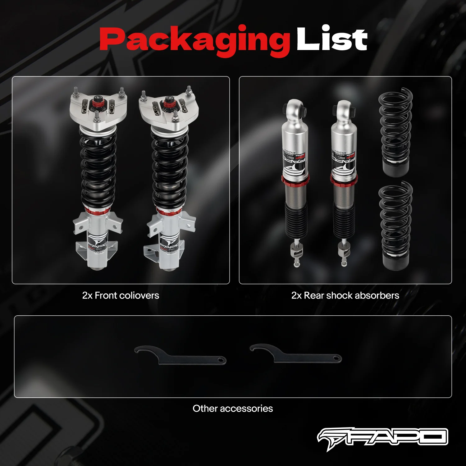 32-Way Adjustable Damping Coilover for Mercedes-Benz C-Class 3rd Gen RWD W204/S204 2007-2014 PF056430 - Image 11