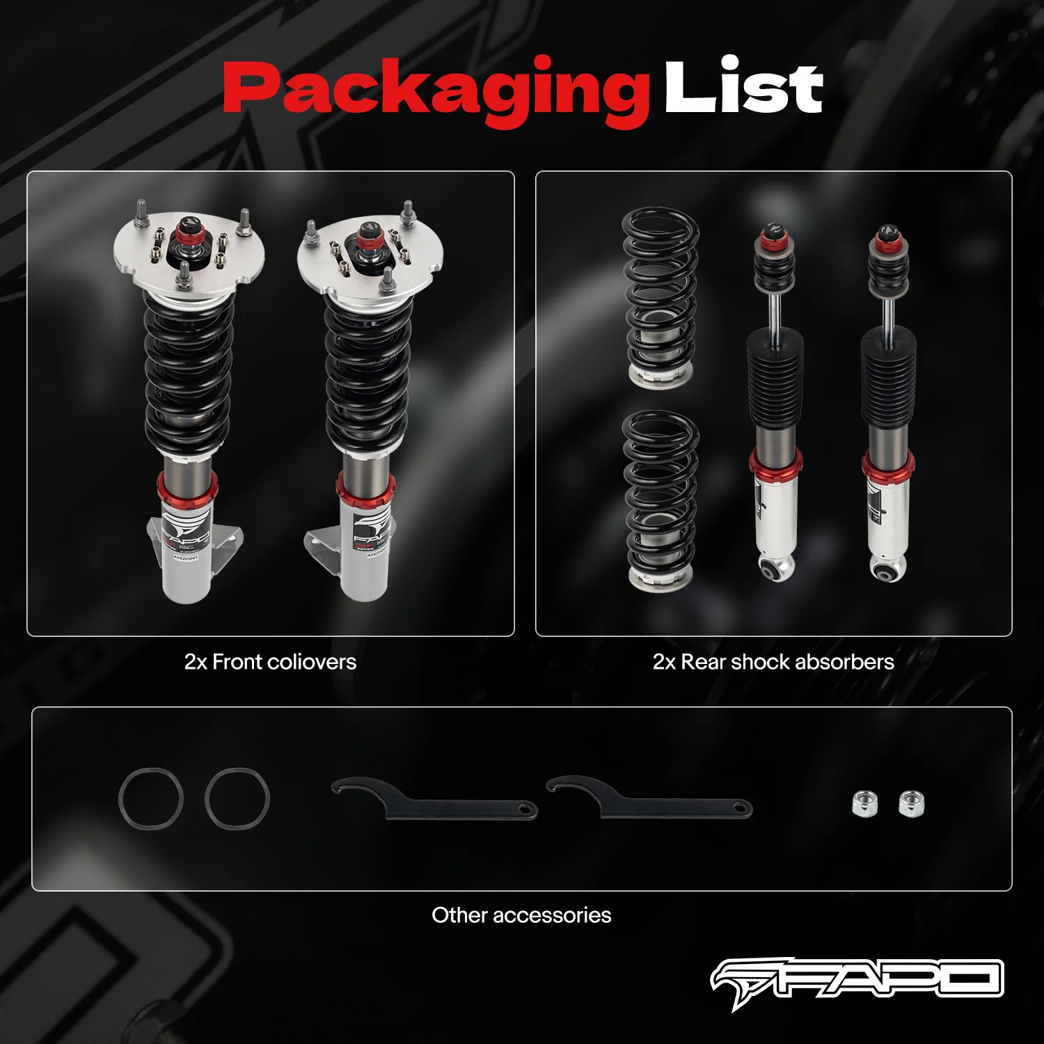 32-Level Damping Coilover for Benz E-Class W124 1986-1998 & Mercedes-Benz 190E 1984-1993 PF066330 - Image 11