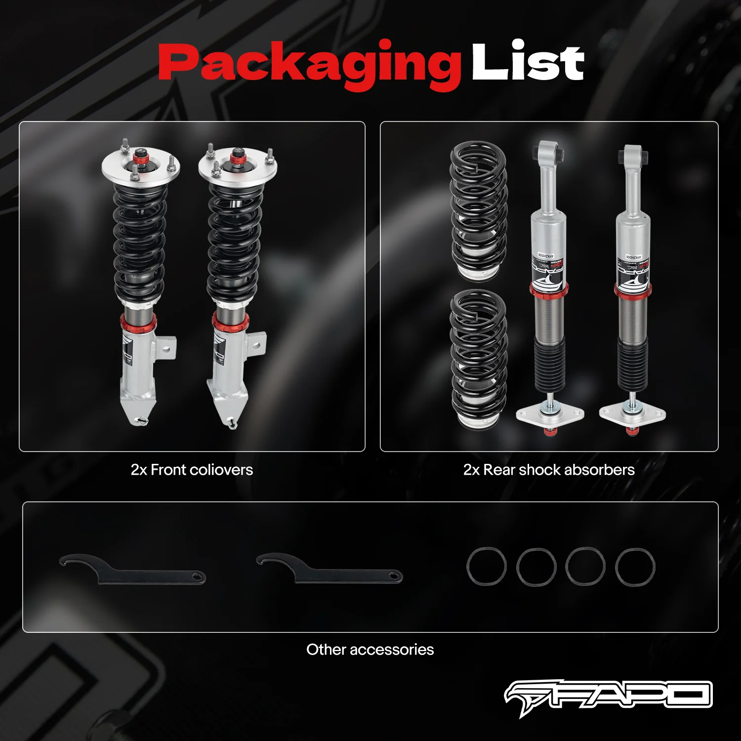 32-Level Damping Coilover for Chrysler 300C Lx 2WD 2005-2010 PF069230 - Image 11