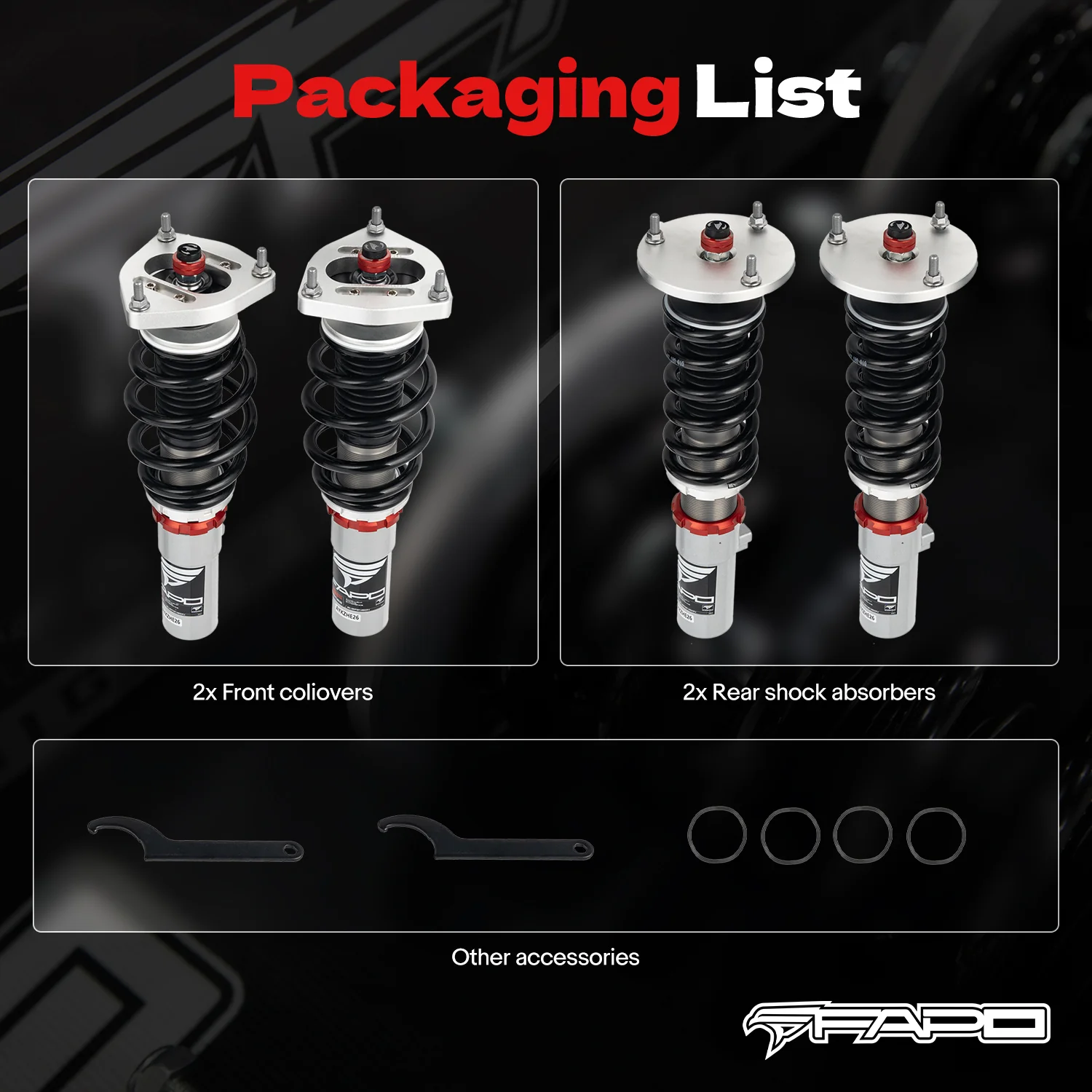 32-Level Damping Coilover for Porsche Boxster 3rd Gen 981 2012-2016 PF091830 - Image 11