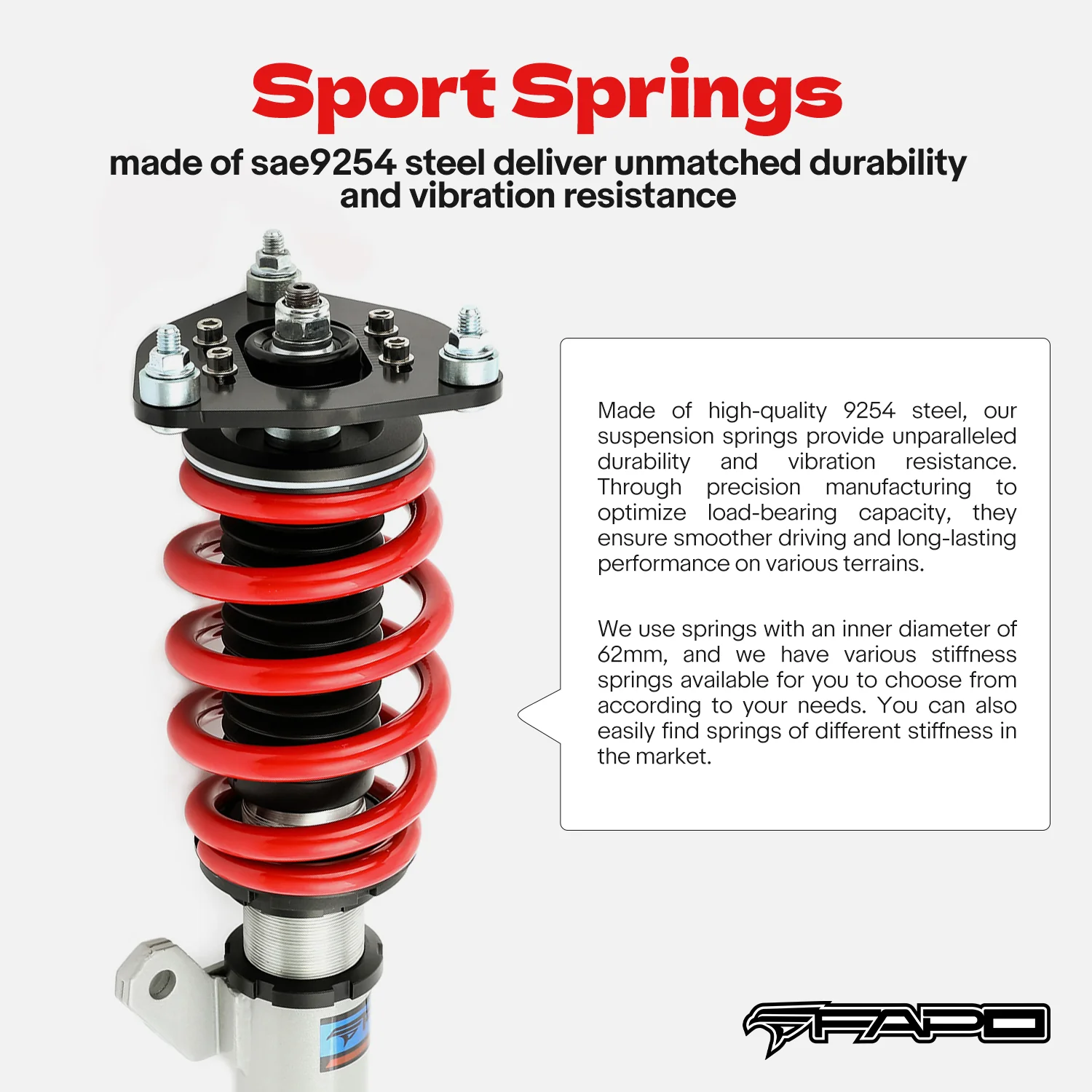 Coilover for Volkswagen Golf MK7/A7/MQB 2012-2020 & VW Jetta VS5 2019+ PS004810 - Image 4