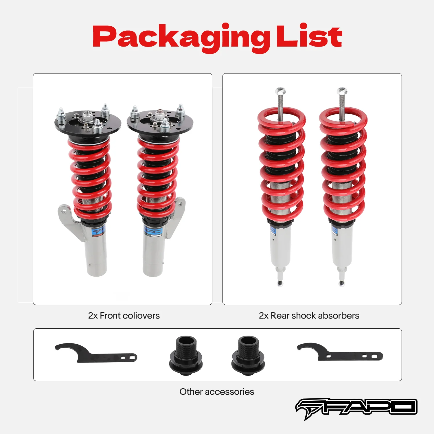 Coilover for BMW 1 Series 1st Gen E81/E82/E87/E88 2004-2014 PS006910 - Image 14